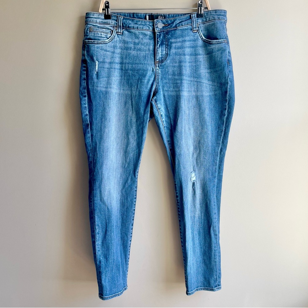 Kit From the Kloth Distressed Catherine Boyfriend Blue Women's Jeans